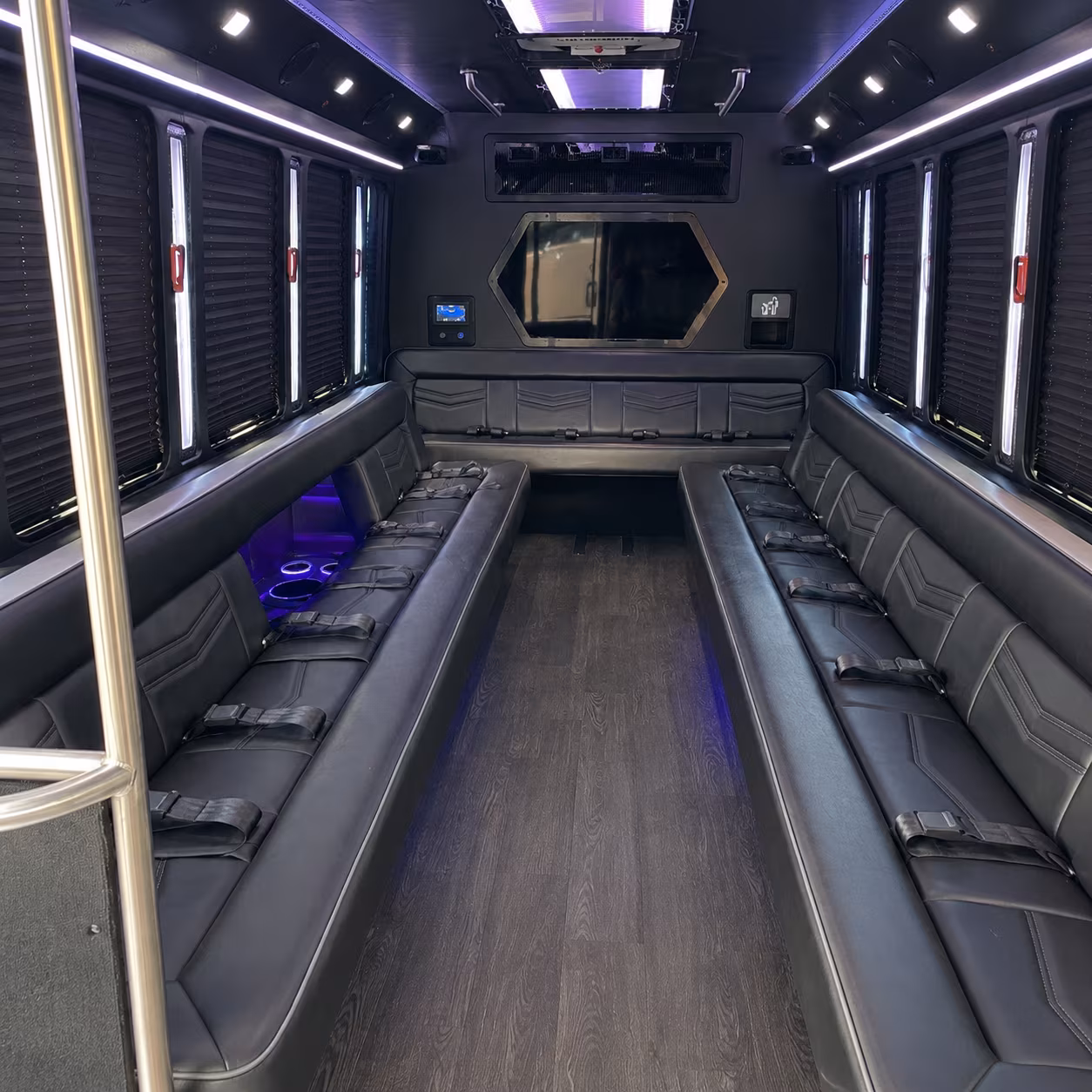 18 Passenger Party Bus Inside