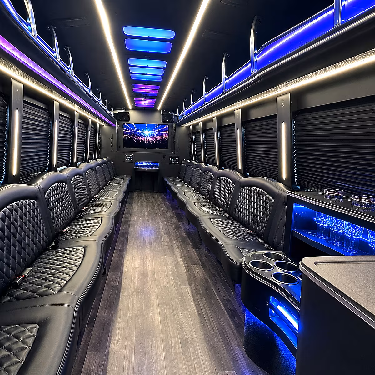 Rio Rancho Concert & Music Festival Transportation party bus interior