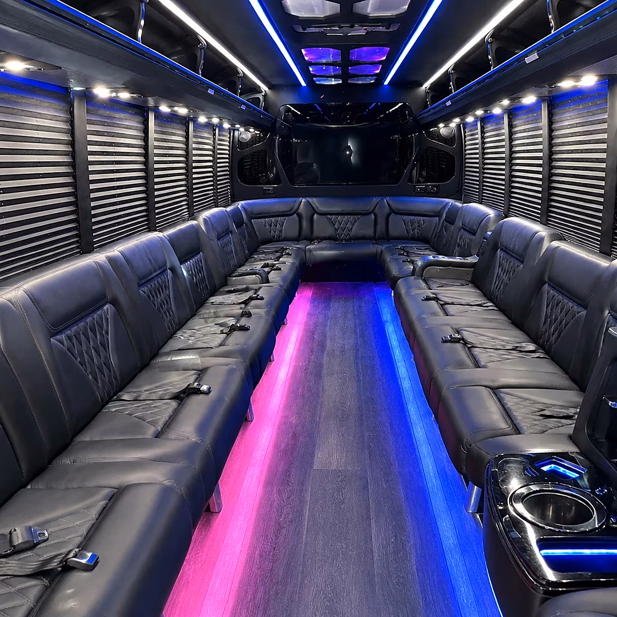 Rio Rancho Private Event Transportation party bus interior