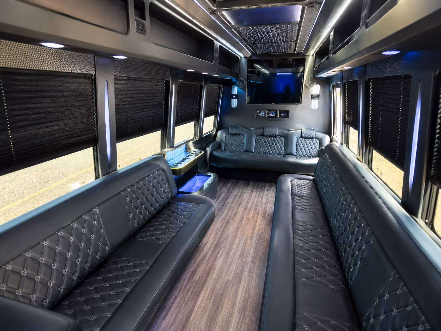 Rio Rancho Wedding Transportation party bus interior