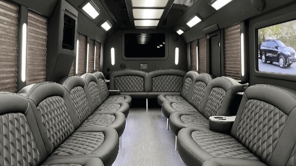 18 passenger party bus interior