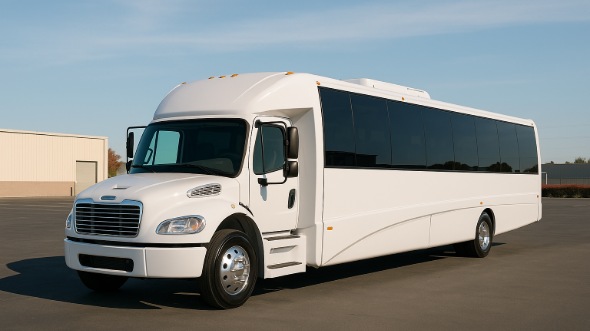 Exterior of Charter Bus Company Hobbs's 20 Passenger Party Bus in Hobbs