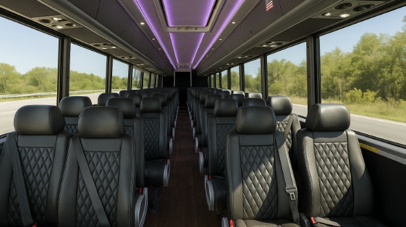 Interior of Charter Bus Company Rio Rancho's 28 Passenger Minibus in Rio Rancho