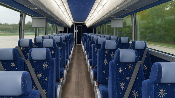 Interior of Charter Bus Company Rio Rancho's 40 Passenger Charter Bus in Rio Rancho