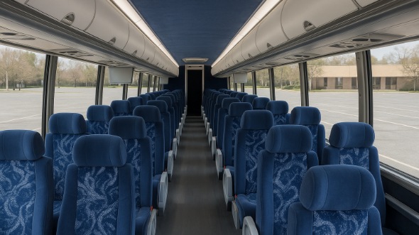 Interior of Charter Bus Company Rio Rancho's 45 Passenger Charter Bus in Rio Rancho