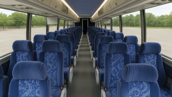 Interior of Charter Bus Company Rio Rancho's 47 Passenger Charter Bus in Rio Rancho