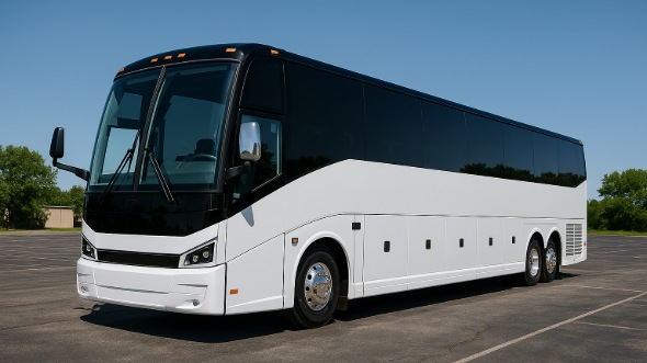 Exterior of Charter Bus Company Rio Rancho's 47 Passenger Charter Bus in Rio Rancho
