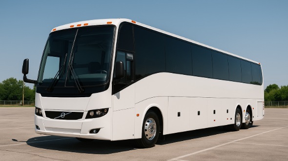 Exterior of Charter Bus Company Carlsbad's 50 Passenger Party Bus in Carlsbad
