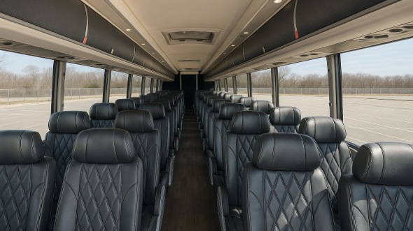 Interior of Charter Bus Company Rio Rancho's 51 Passenger Charter Bus in Rio Rancho
