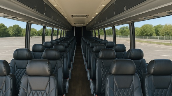 Interior of Charter Bus Company Rio Rancho's 54 Passenger Charter Bus in Rio Rancho