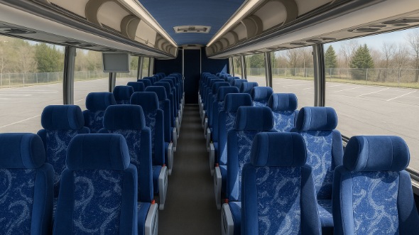Interior of Charter Bus Company Rio Rancho's 55 Passenger Charter Bus in Rio Rancho