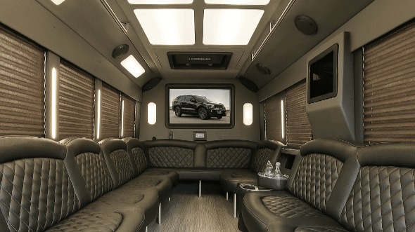 rio rancho 40 passenger party bus interior